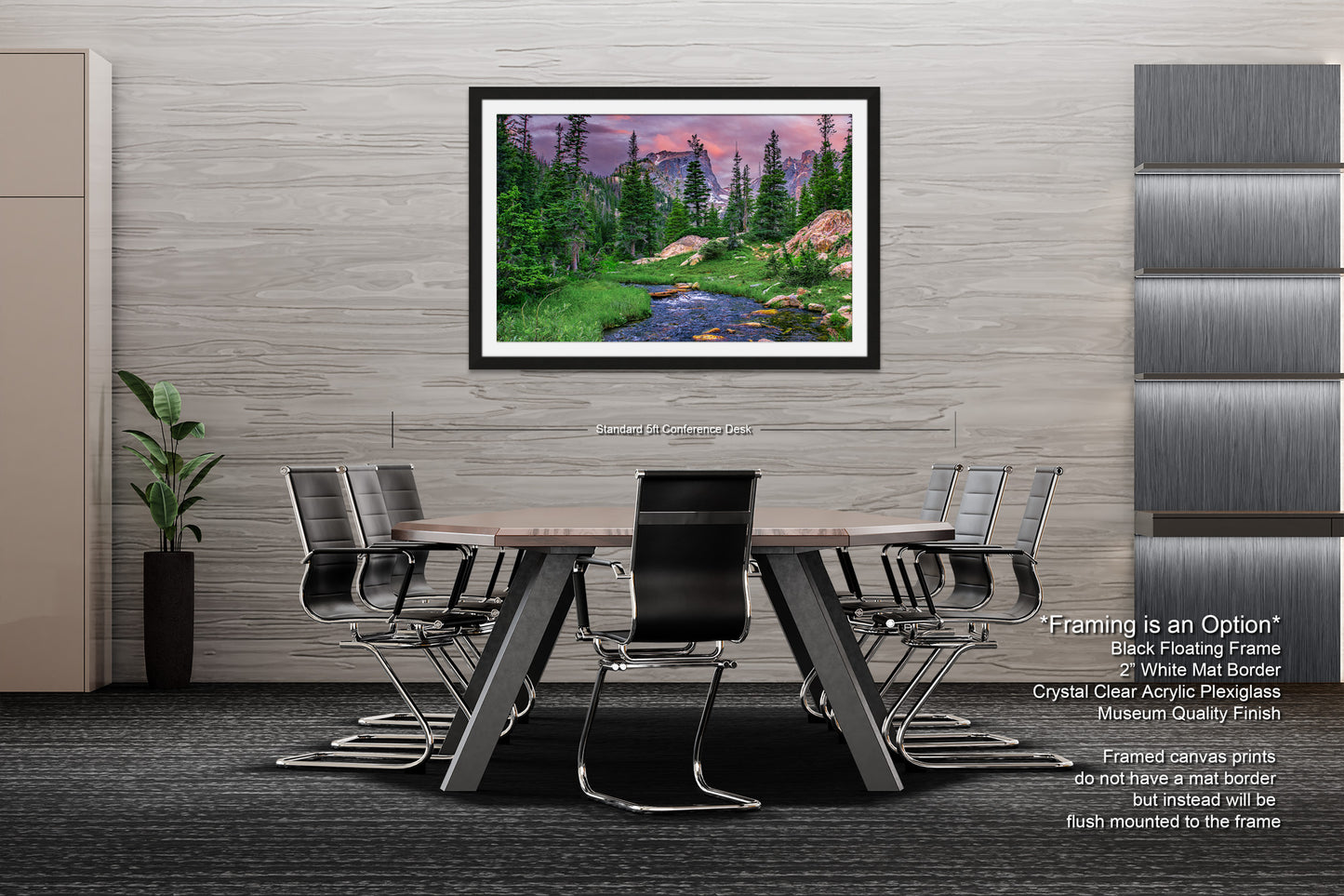 a picture of a dining room with a table and chairs