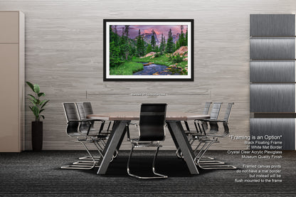 a picture of a dining room with a table and chairs