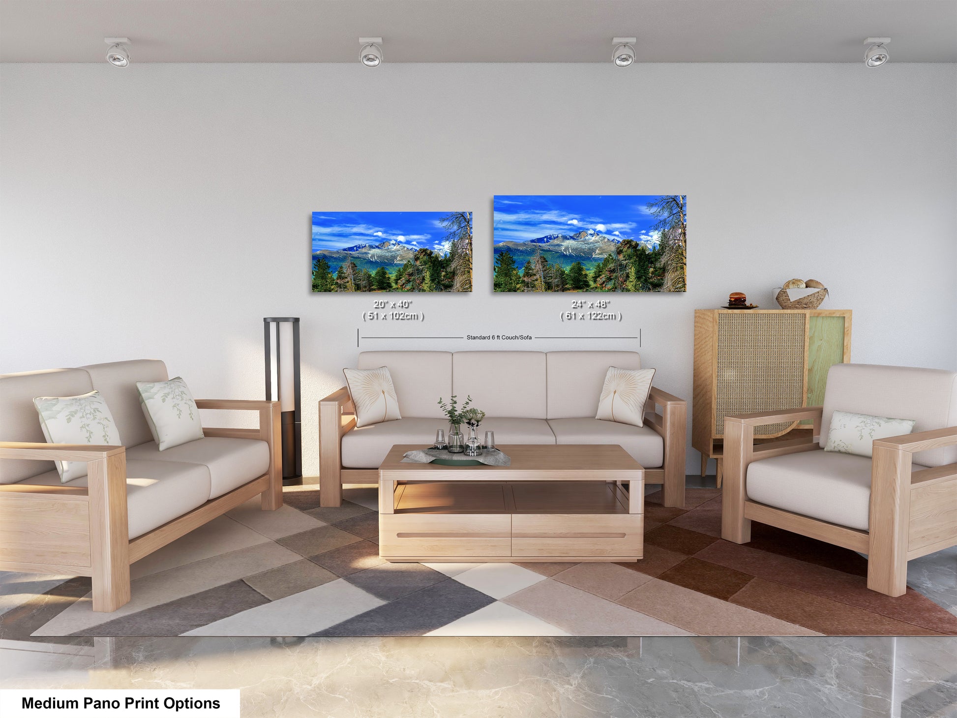a living room with two couches and a coffee table