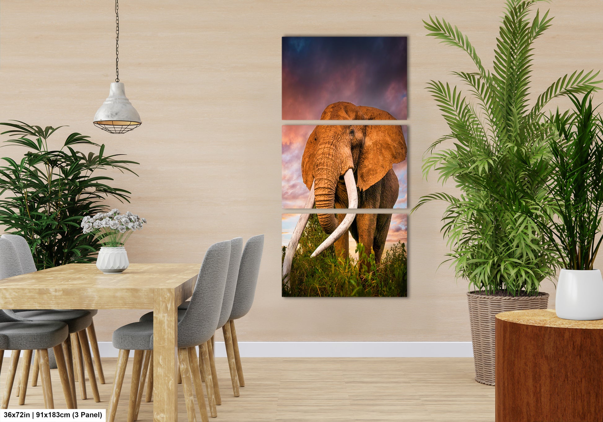 a picture of an elephant in a room