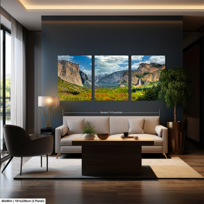 a living room filled with furniture and a painting on the wall