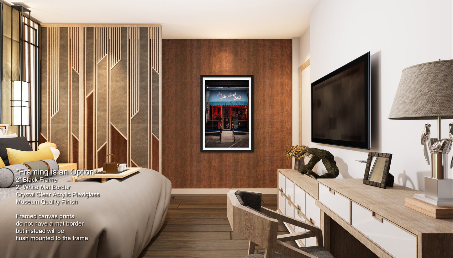 a bed room with a neatly made bed and a flat screen tv
