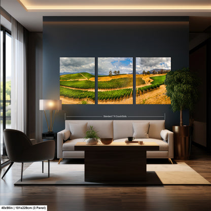 a living room filled with furniture and a painting on the wall