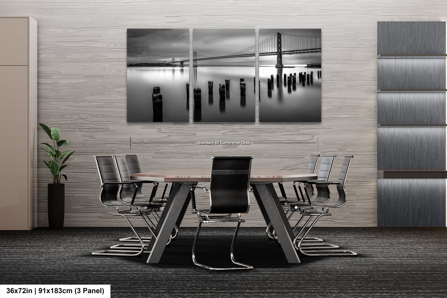 a black and white photo of a table and chairs