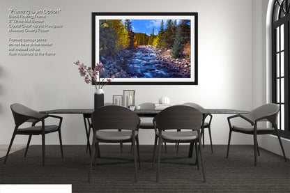 a picture of a dining room with a table and chairs