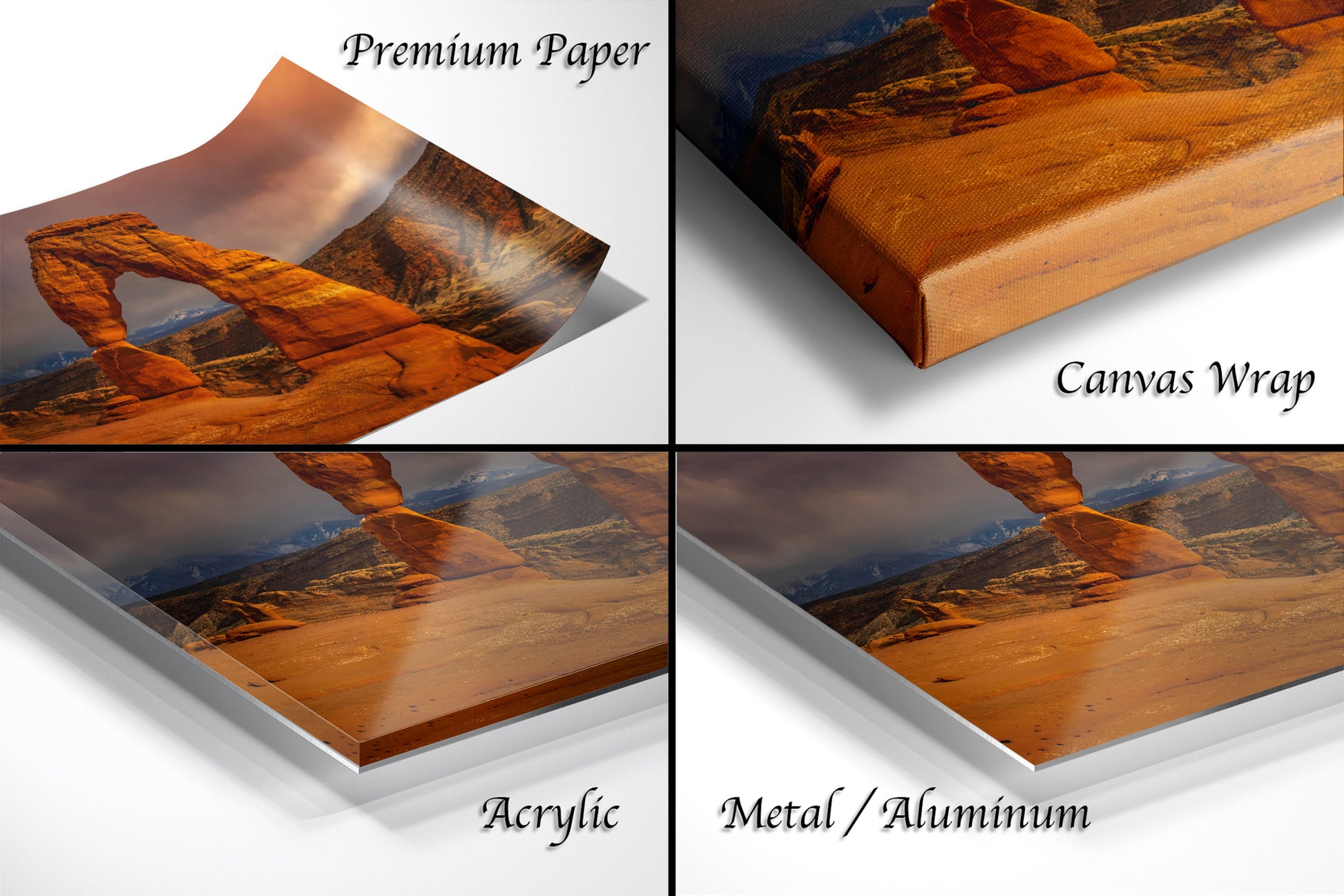 a series of photos of a desert landscape