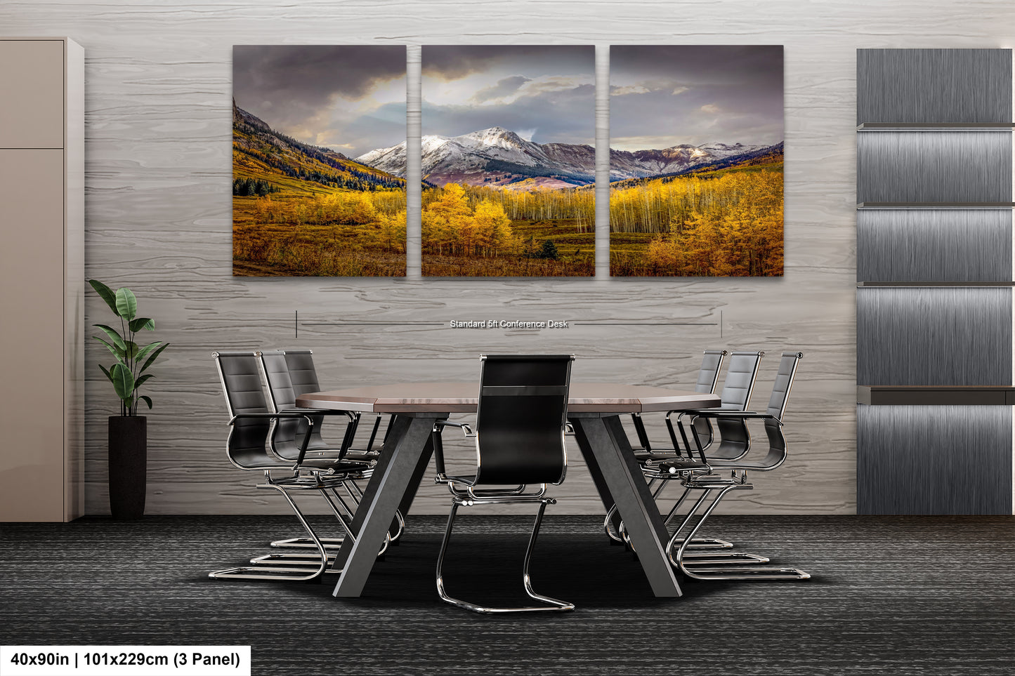 a dining room with a table and chairs