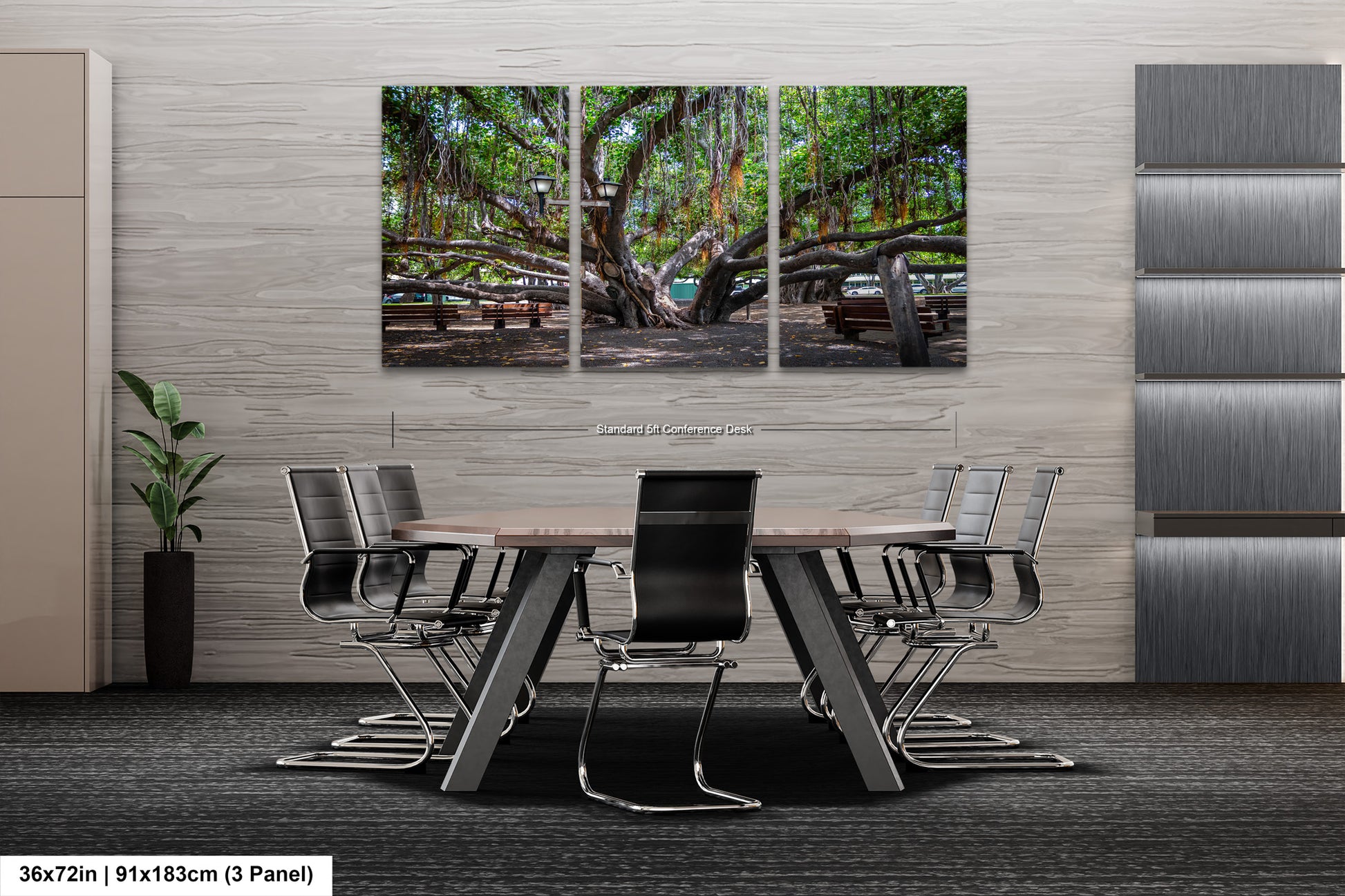 a dining room with a table and chairs