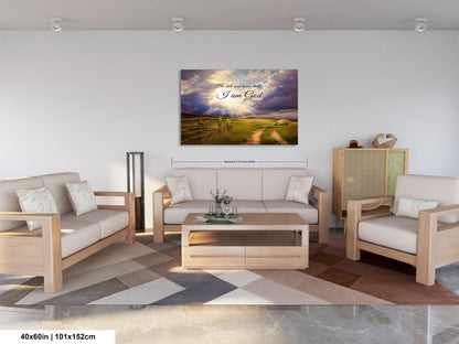 a living room filled with furniture and a painting on the wall