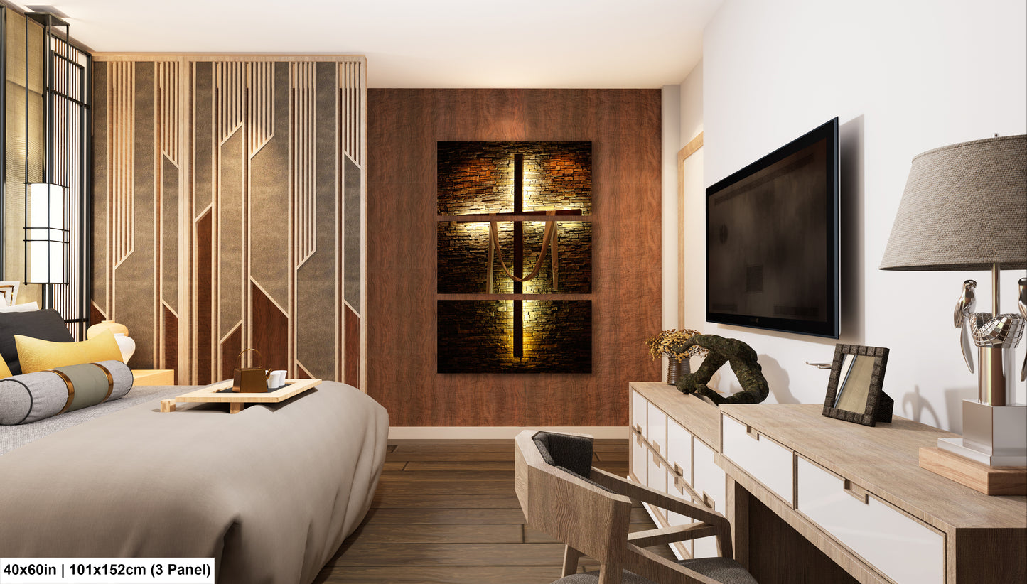 a bed room with a neatly made bed and a flat screen tv