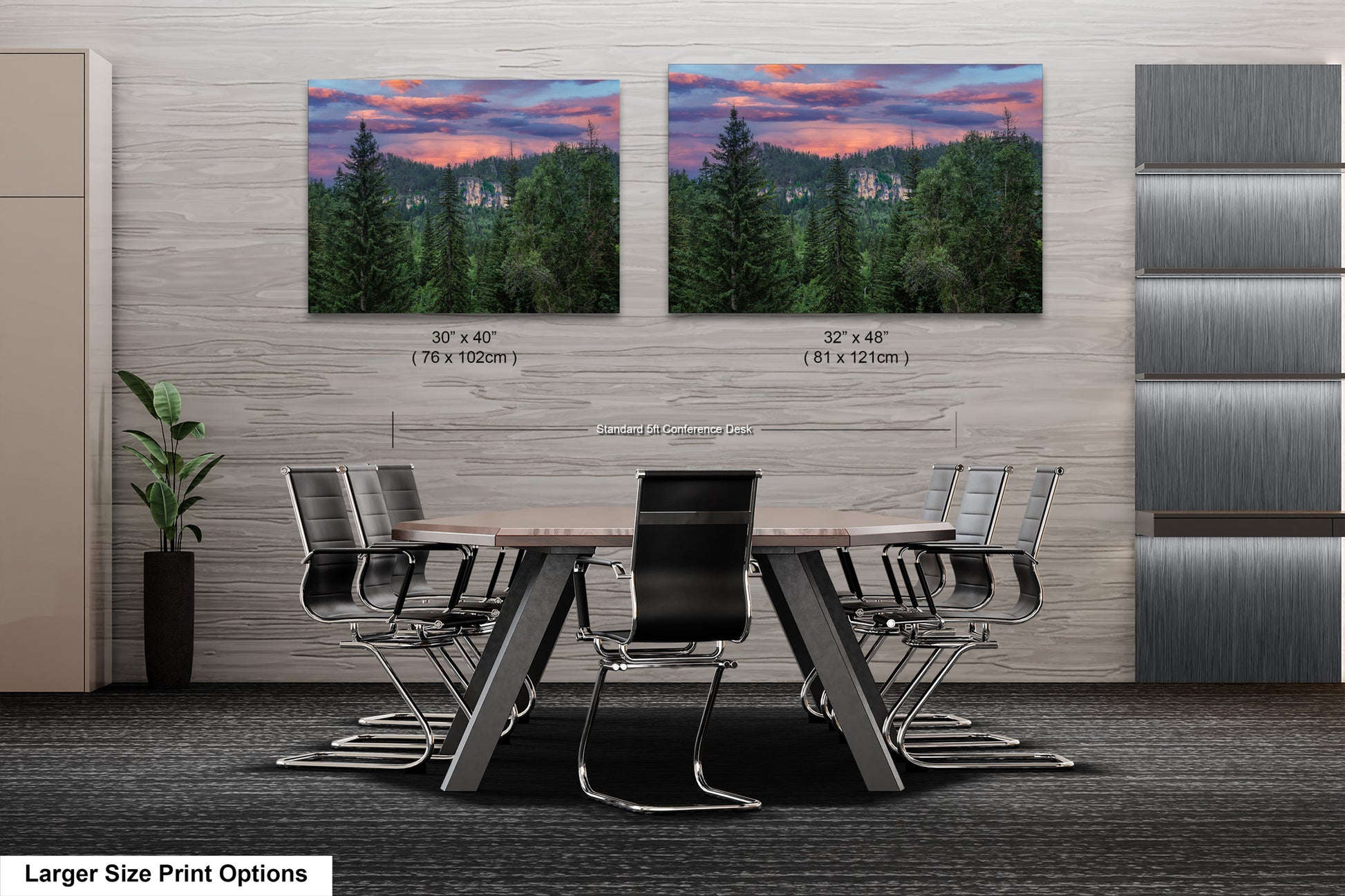 a dining room with a table and chairs