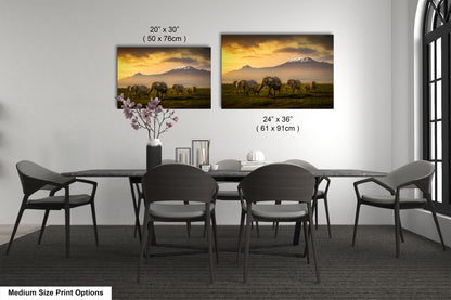 a dining room table with chairs and a vase of flowers