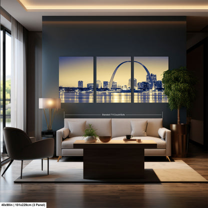 a living room filled with furniture and a painting on the wall