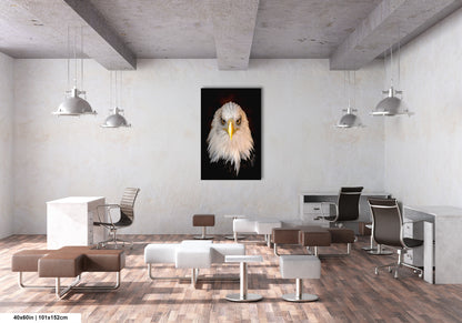 a room filled with lots of chairs and a painting on the wall