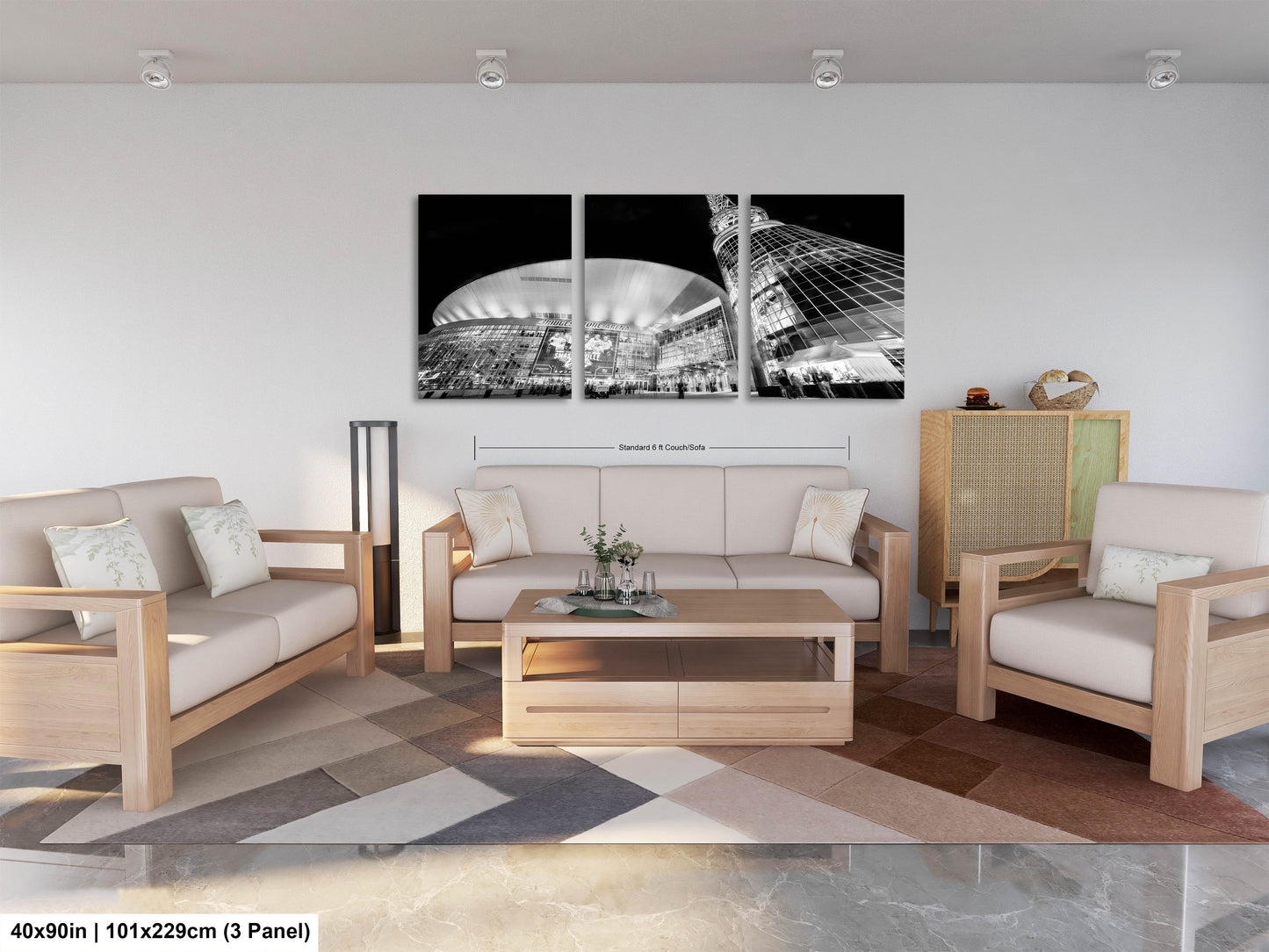 a living room with two couches and a coffee table