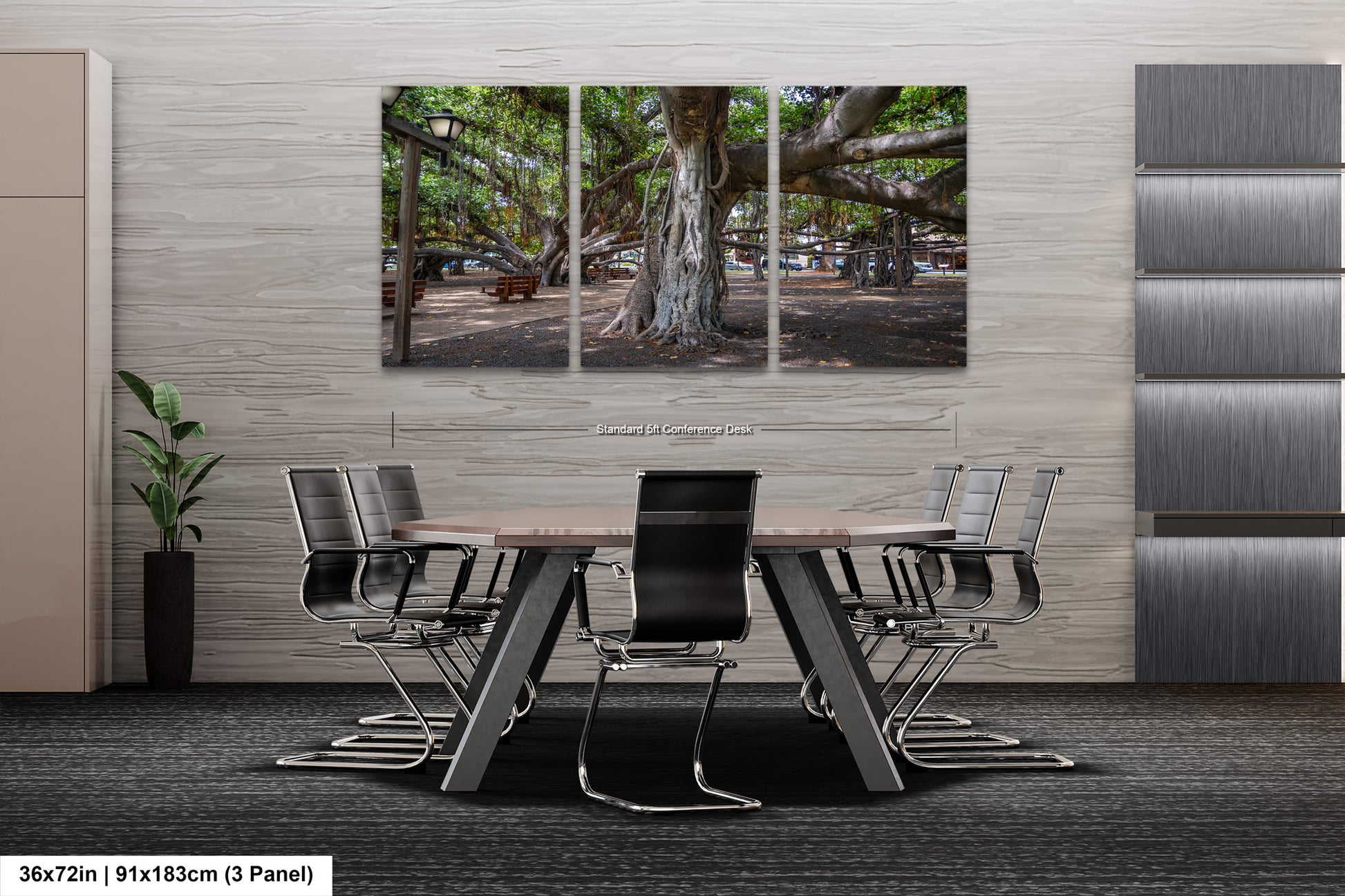 a dining room with a table and chairs
