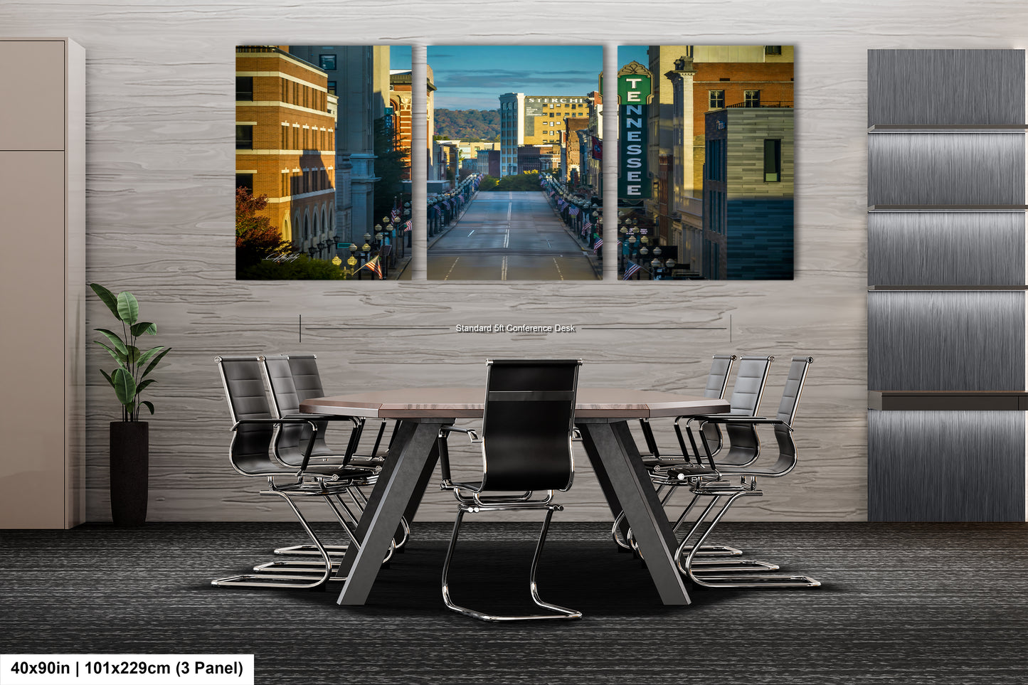a dining room with a table and chairs