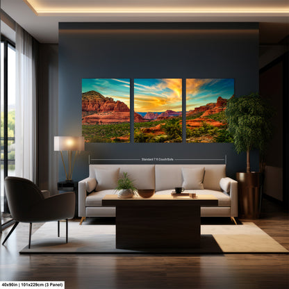 a living room filled with furniture and a painting on the wall