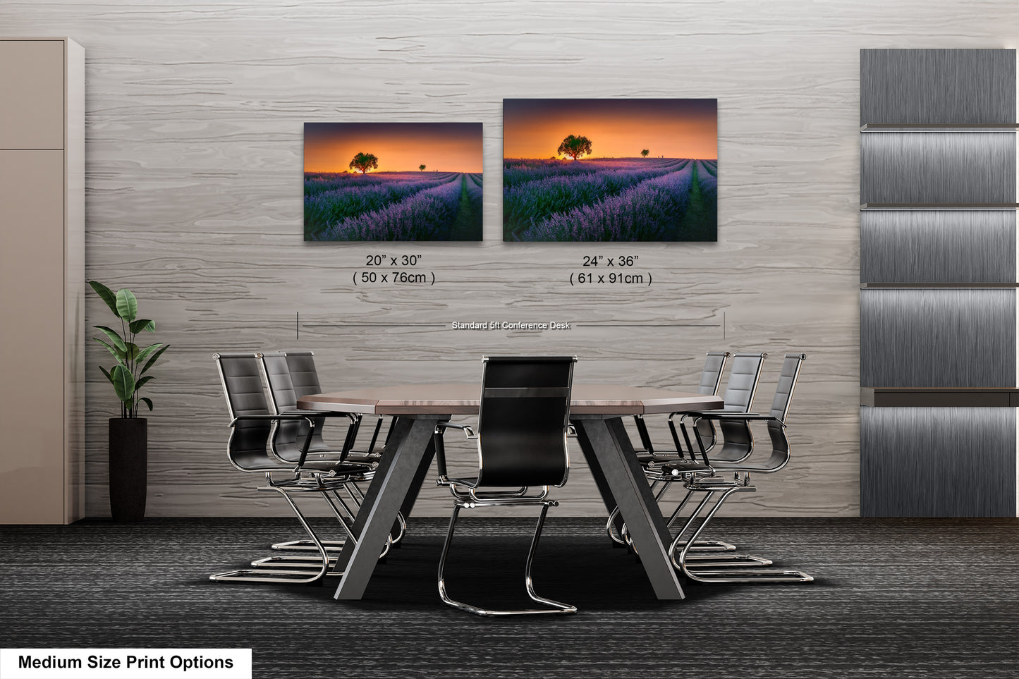 two pictures of a table and chairs in a room