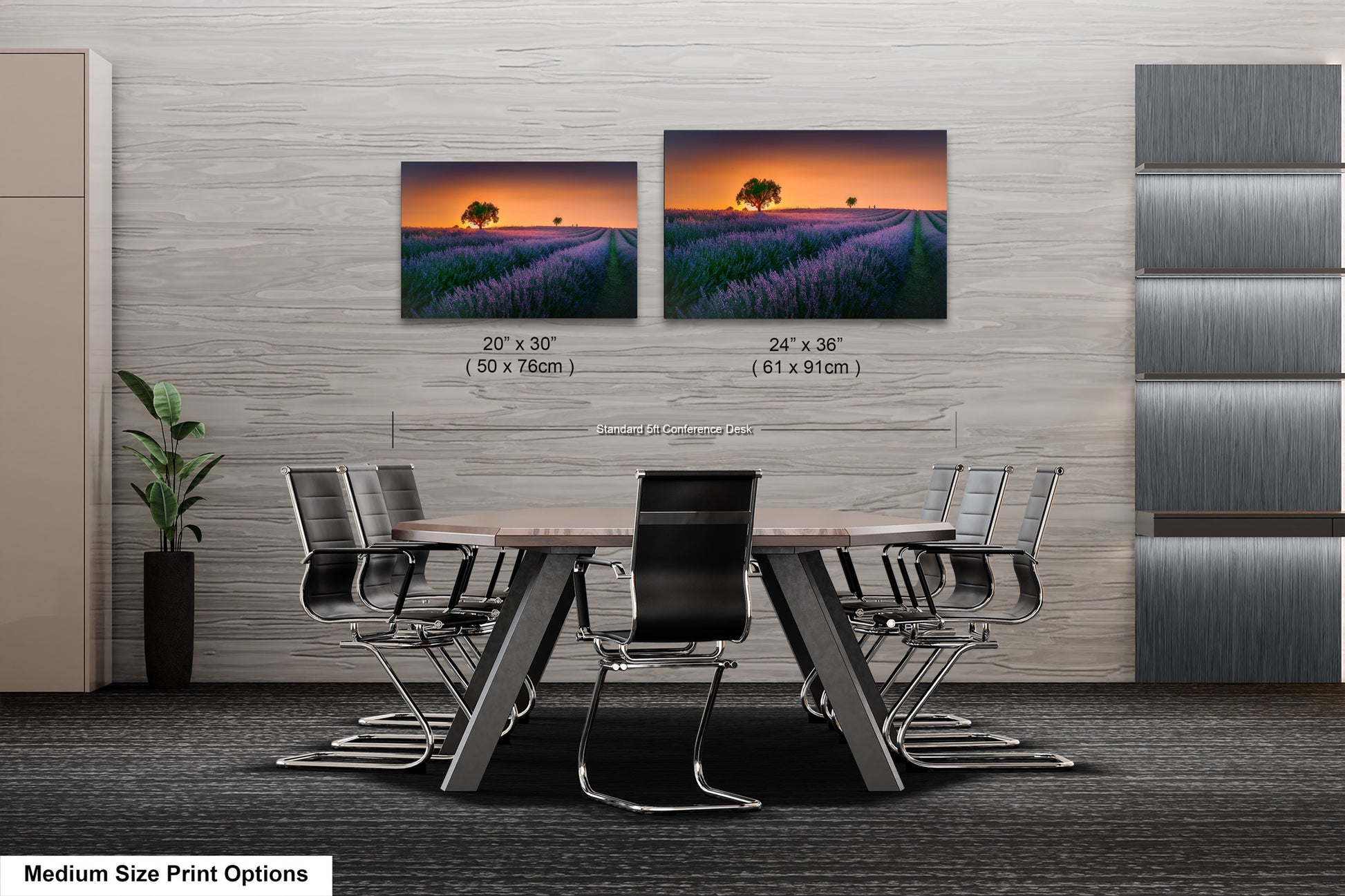 two pictures of a table and chairs in a room