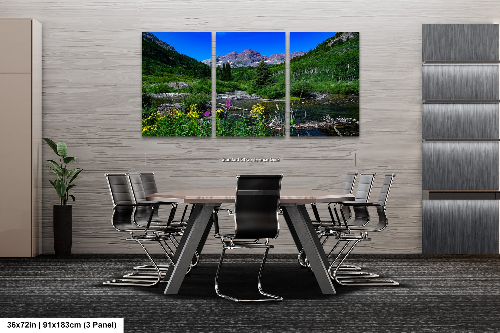 a dining room with a table and chairs