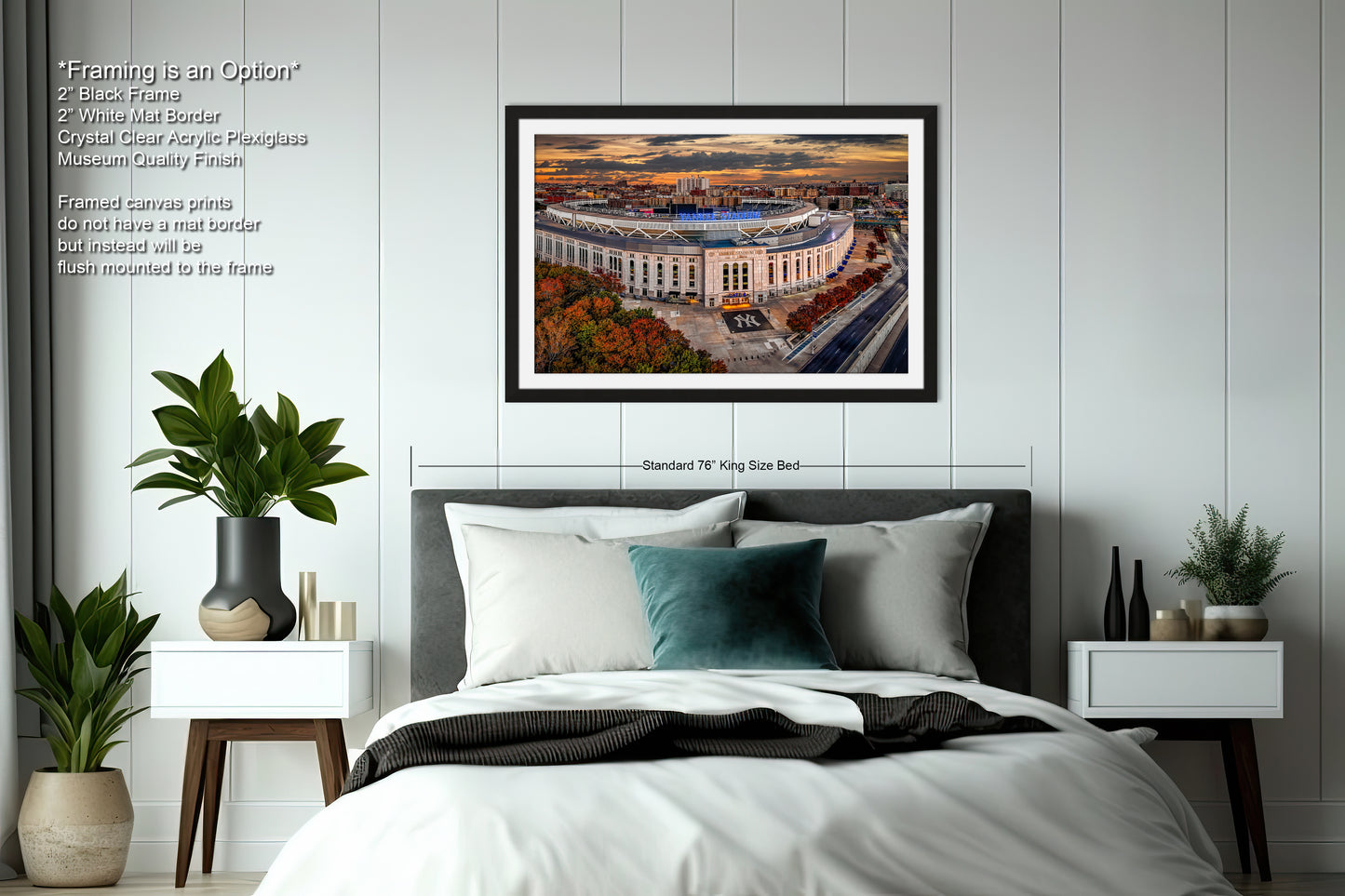 a picture of a bedroom with a large bed