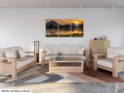 a living room filled with furniture and a painting on the wall