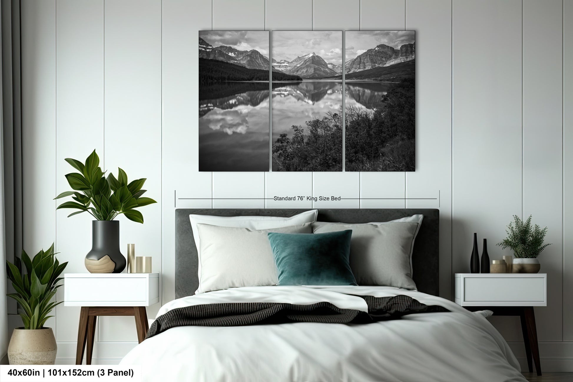 a black and white photo of a bedroom