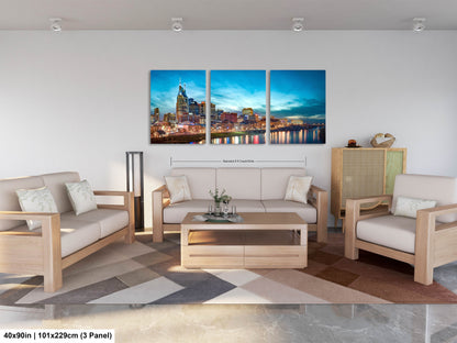 a living room filled with furniture and a painting on the wall
