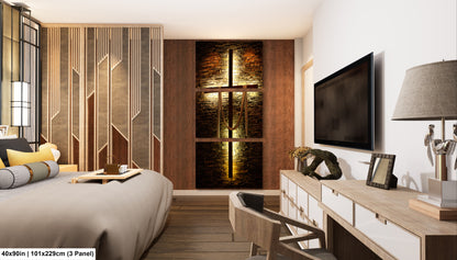 a bed room with a neatly made bed and a flat screen tv