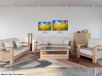 a living room filled with furniture and a painting on the wall