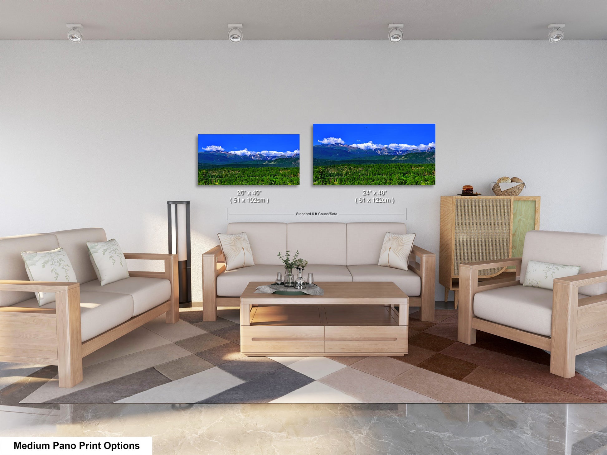 a living room with two couches and a coffee table