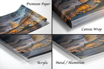 a series of four images of the capitol building