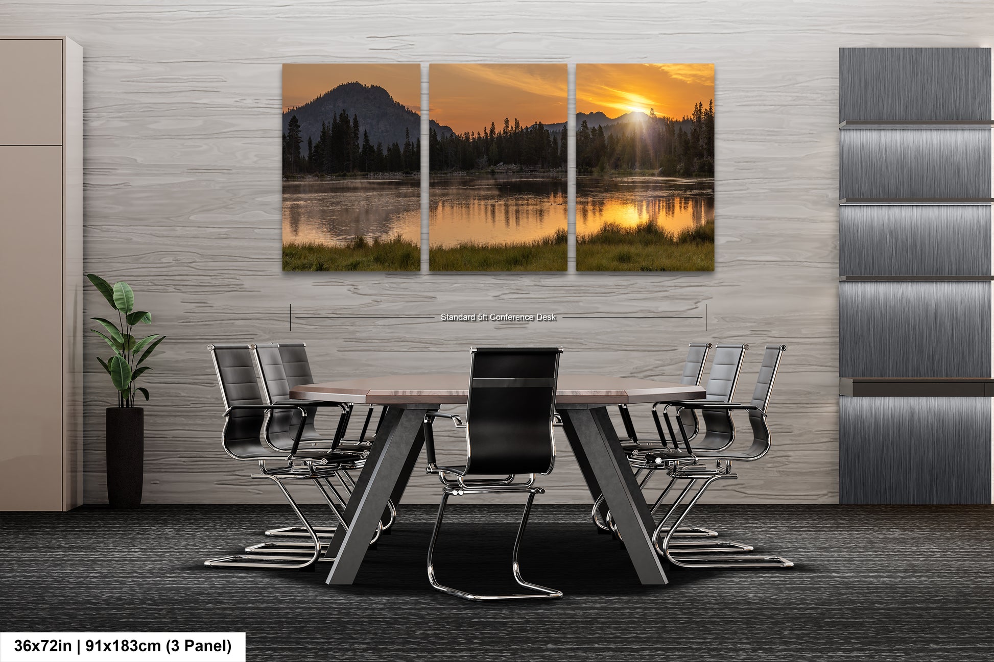a dining room with a table and chairs