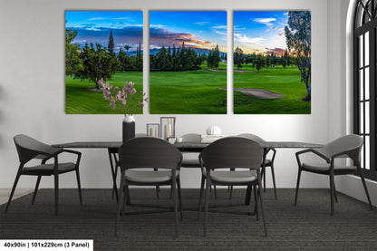 a dining room with a table and four chairs