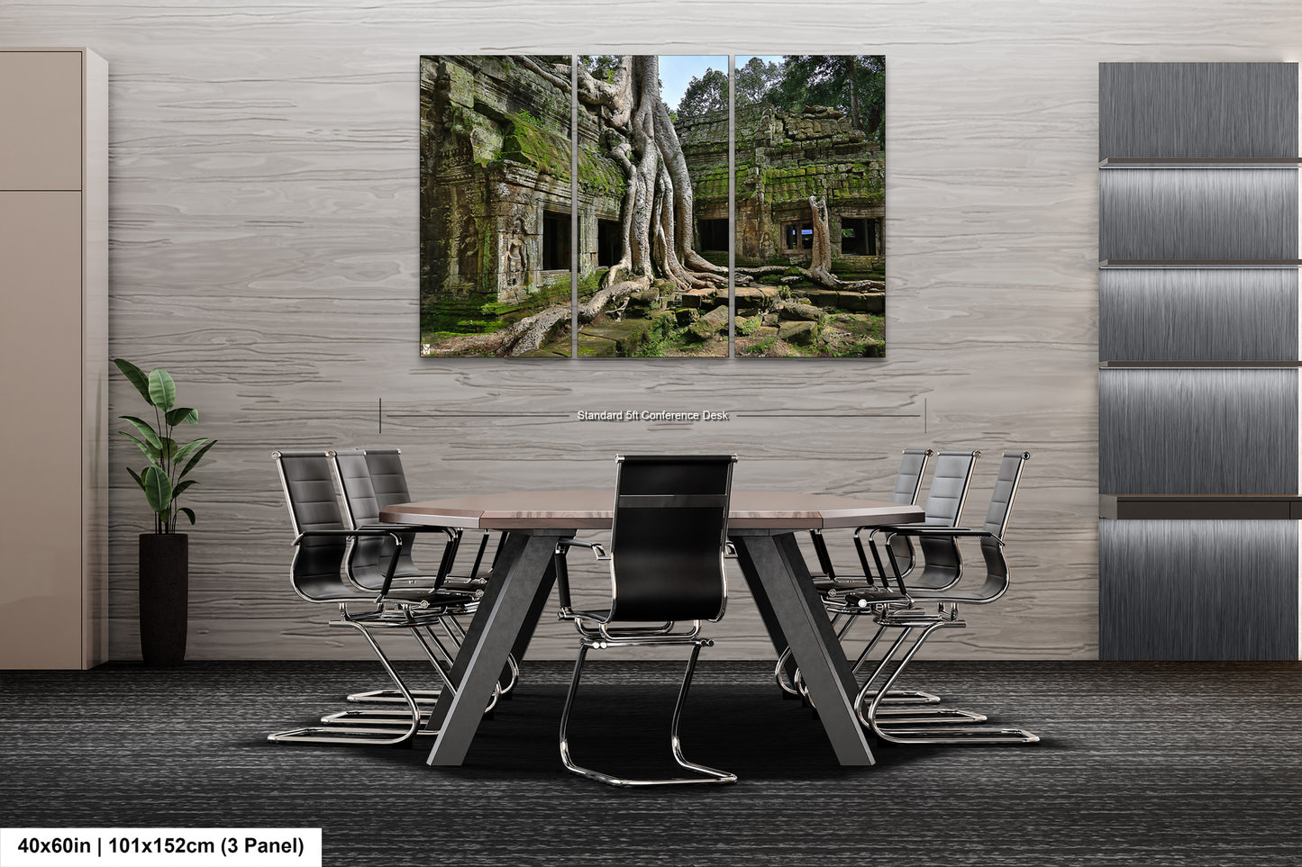 a dining room with a table and chairs