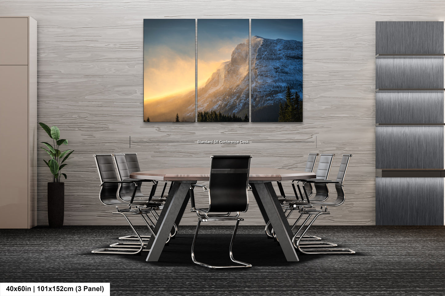 a dining room with a table and chairs
