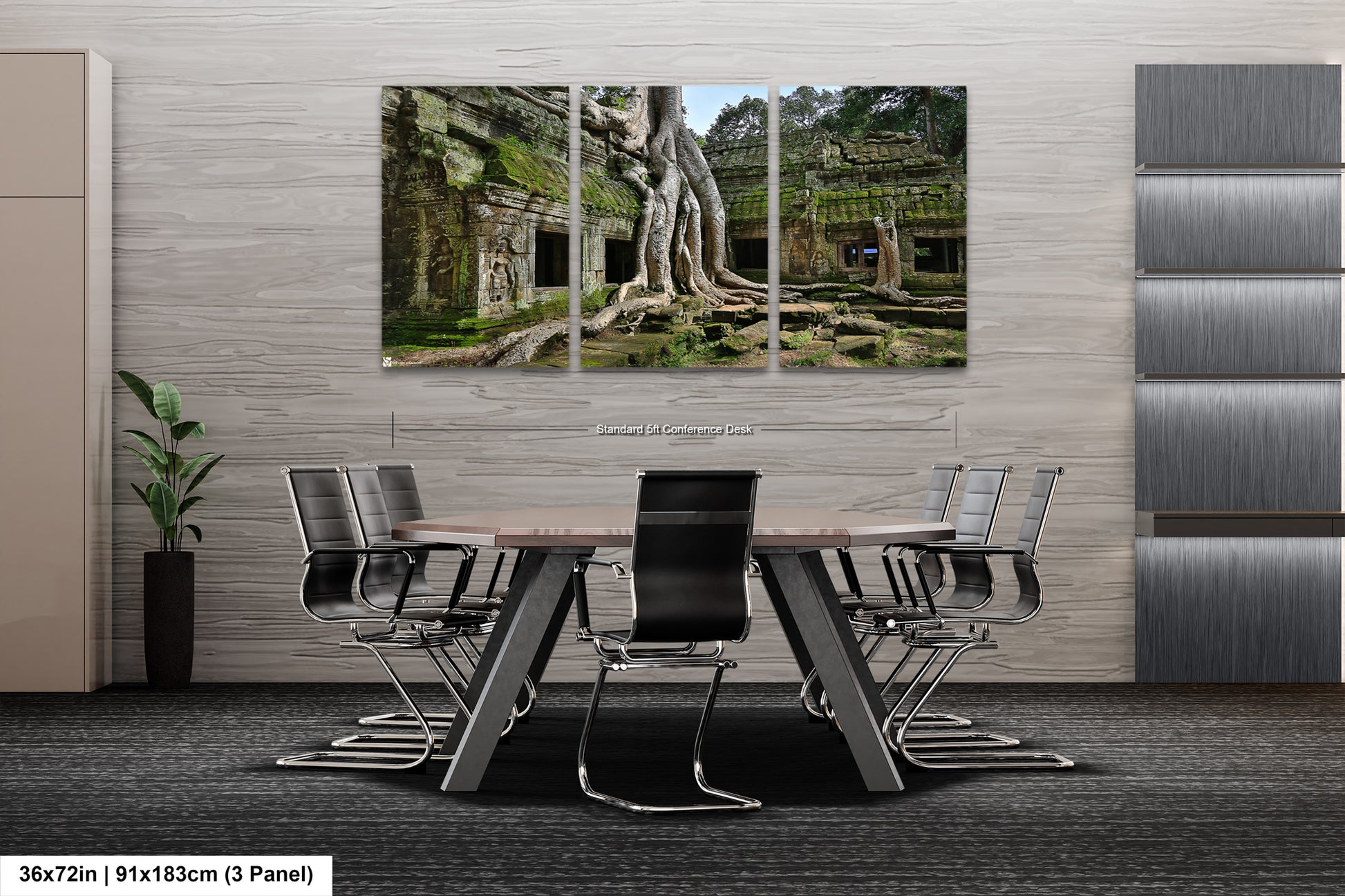 a dining room with a table and chairs