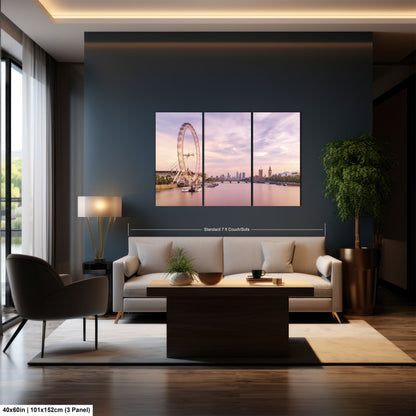 a living room filled with furniture and a painting on the wall