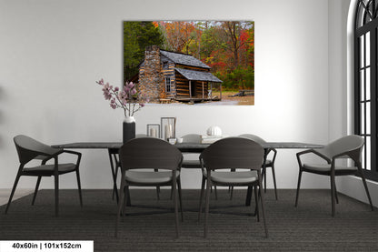 a dining room with a table and chairs