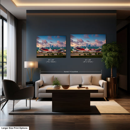 a living room filled with furniture and a large window