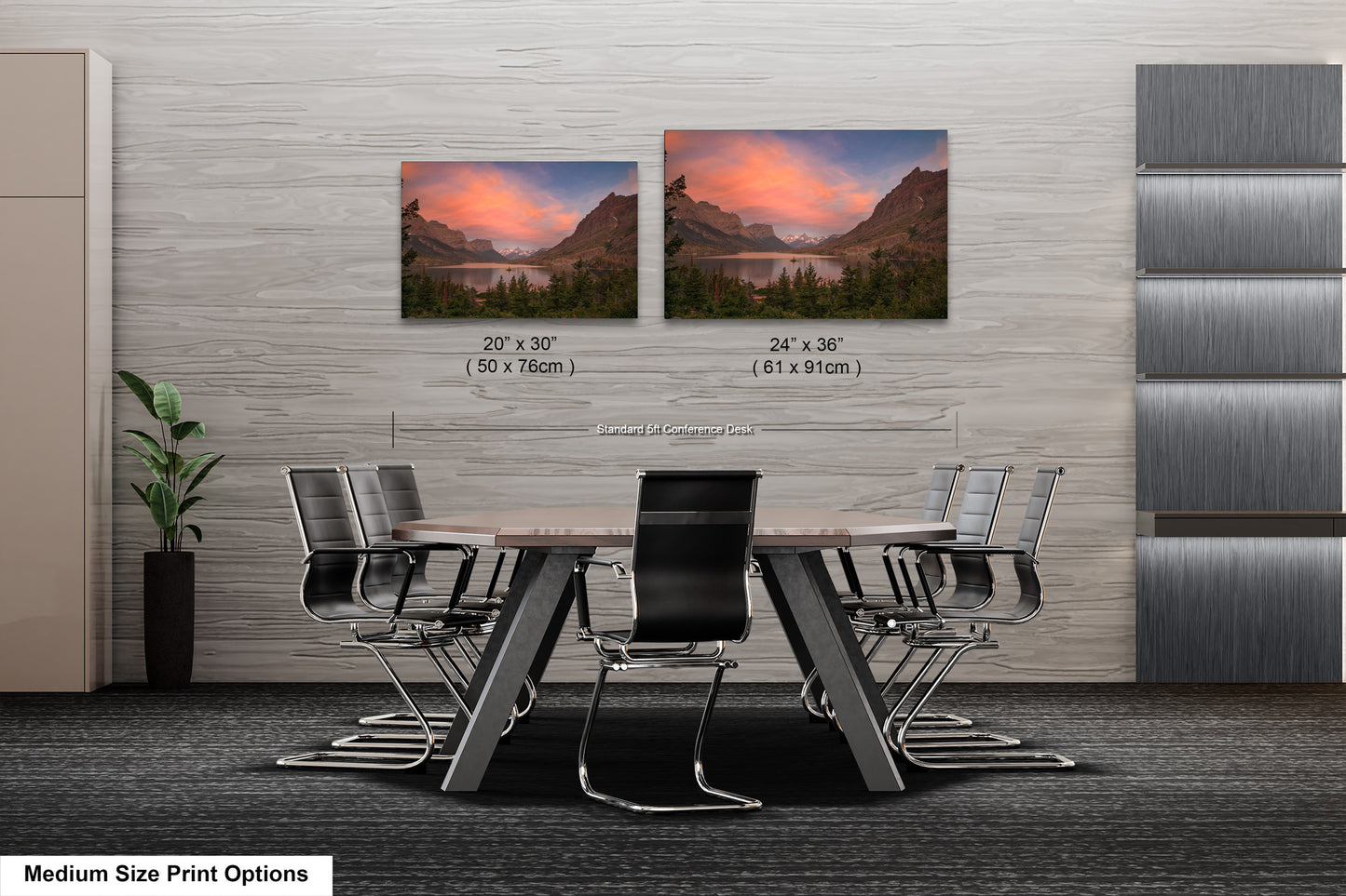 a dining room with a table and chairs