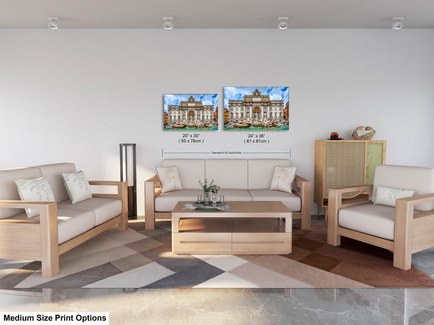 a living room with two couches and a coffee table