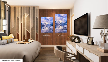 a bed room with a neatly made bed and a flat screen tv