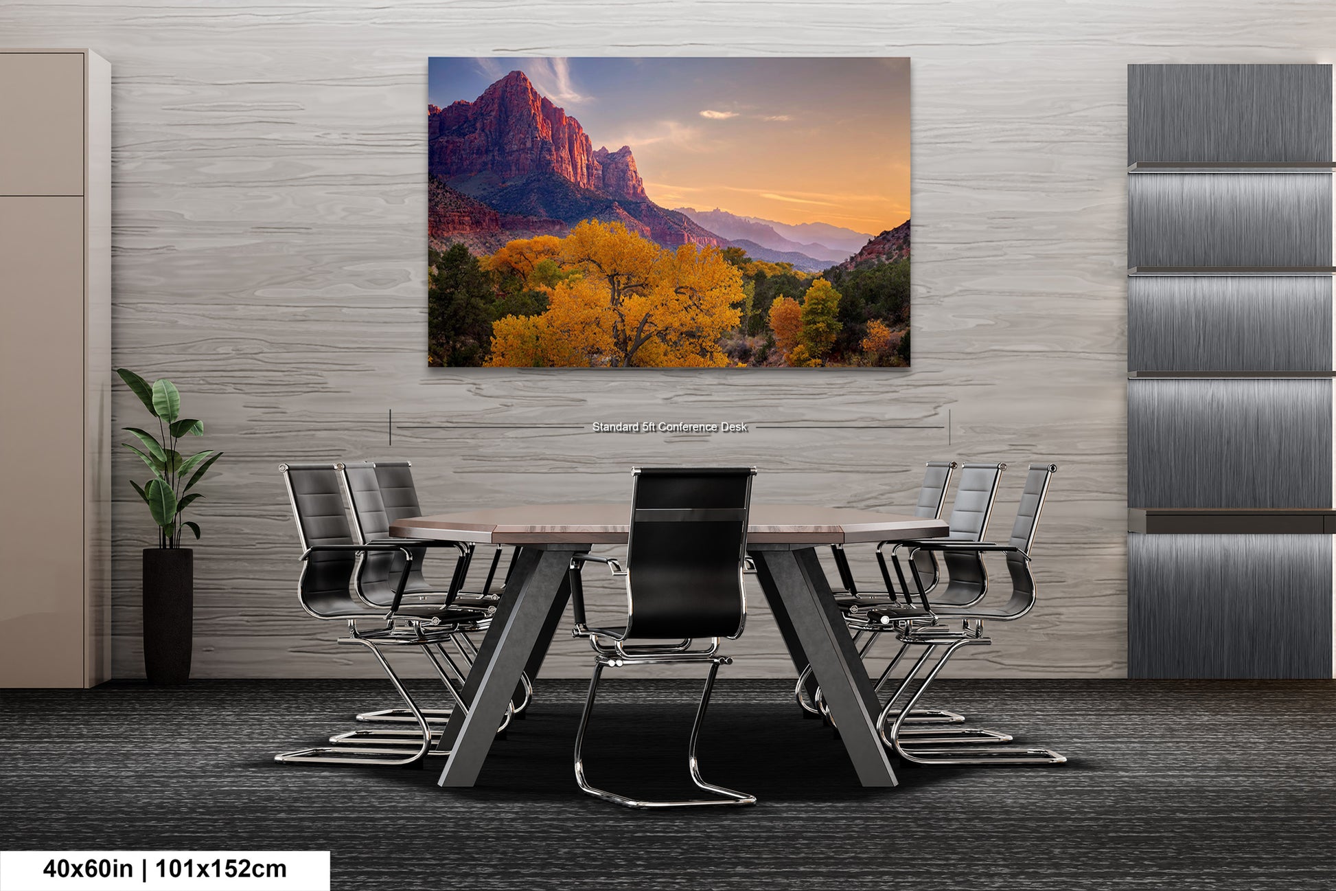 a dining room with a table and chairs