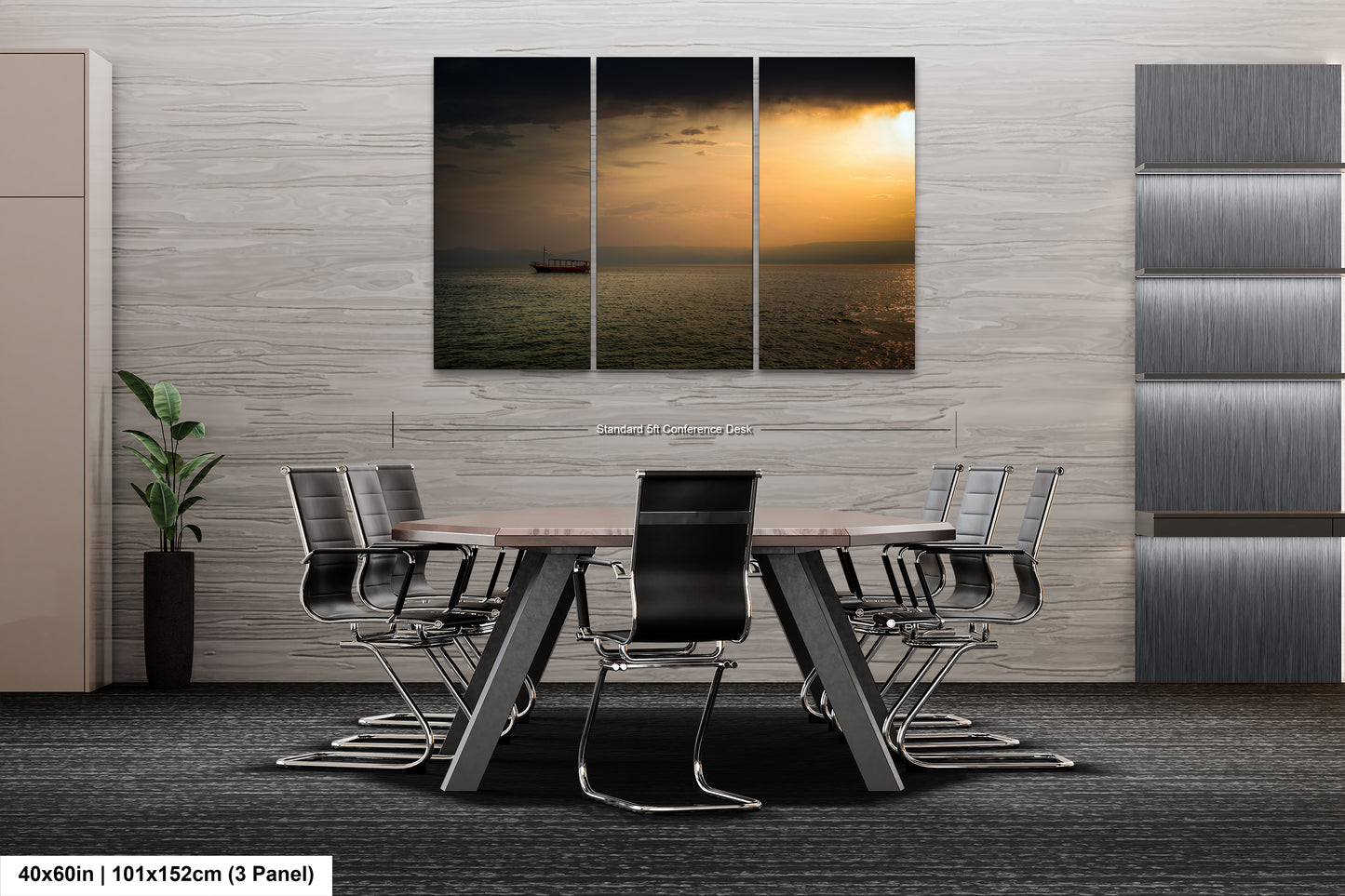 a dining room with a table and chairs