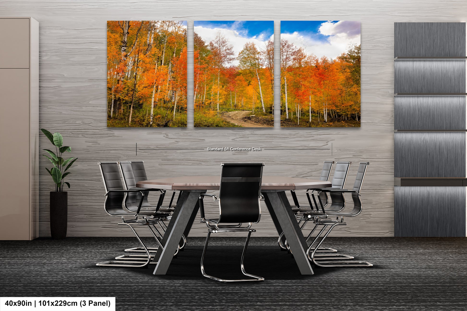a dining room with a table and chairs