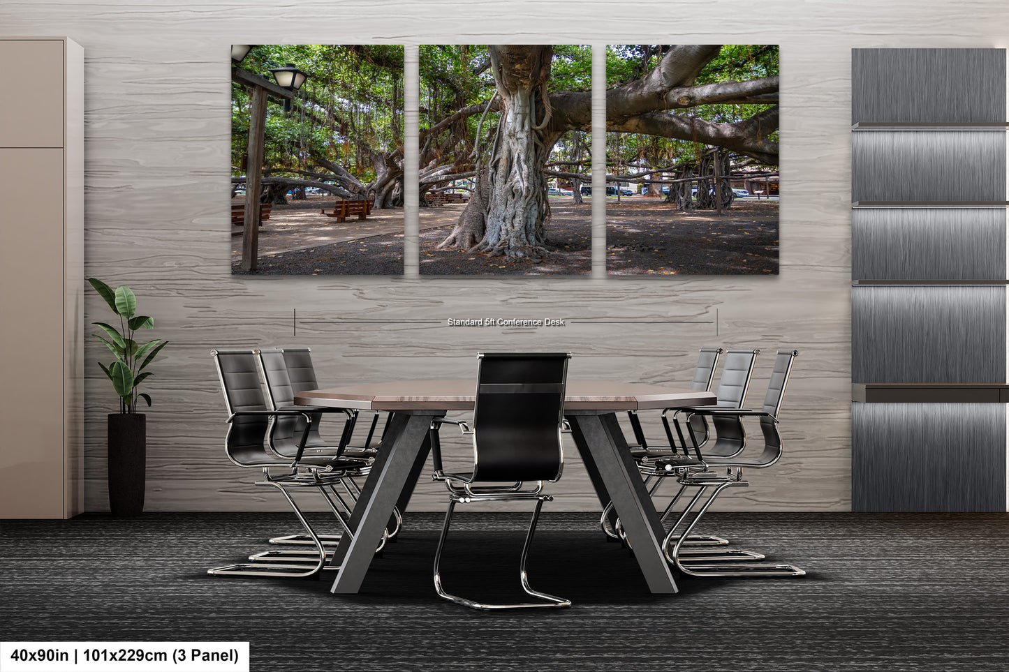 a dining room with a table and chairs