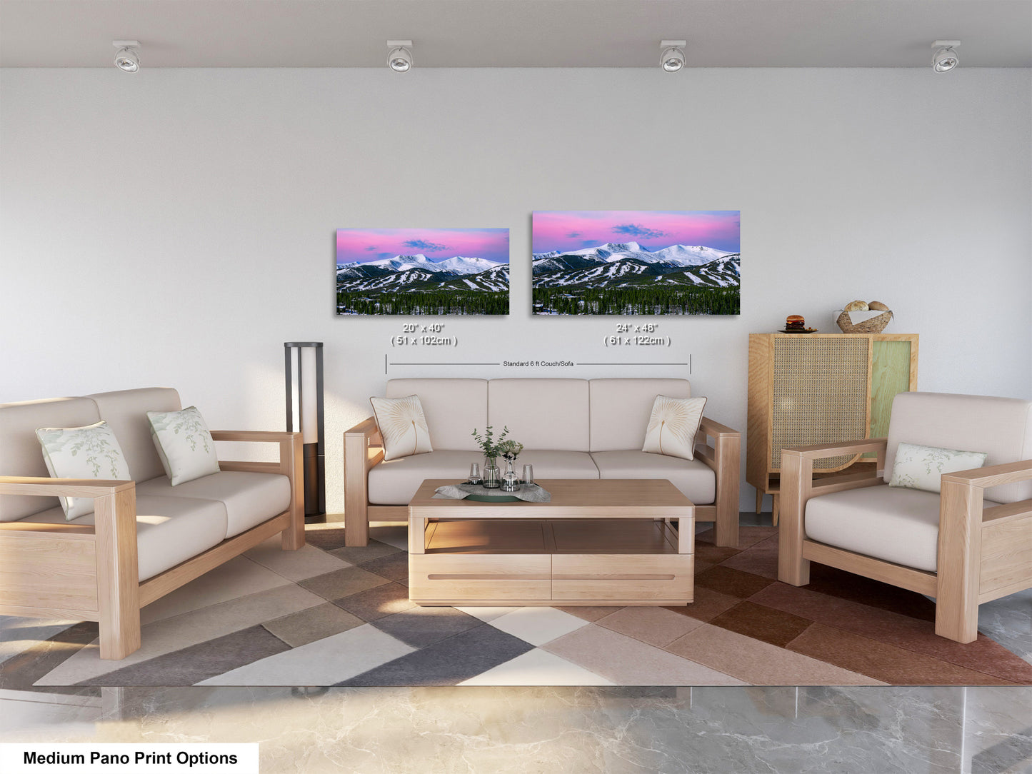 a living room with two couches and a coffee table