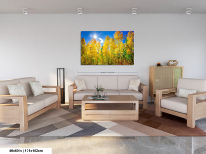 a living room filled with furniture and a painting on the wall